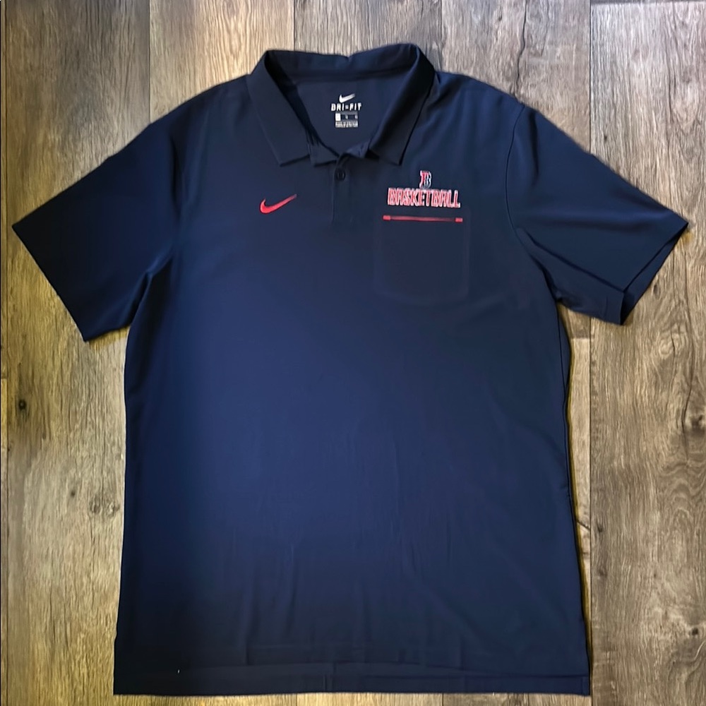Nike Dri-Fit Men's Navy Blue Basketball Polo